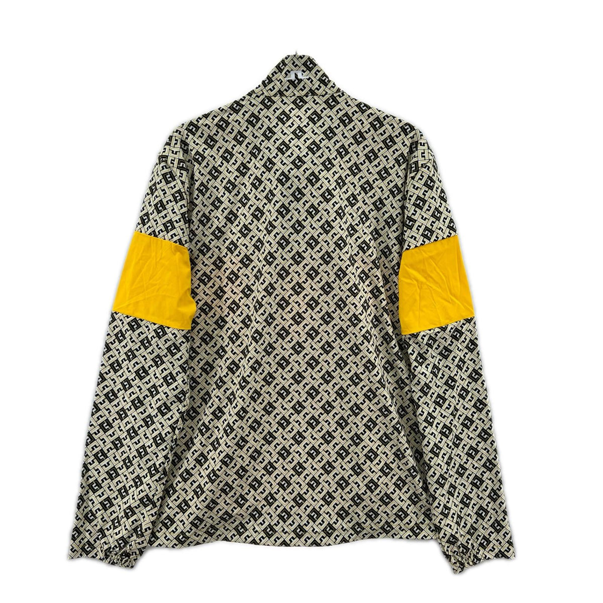 ジャージ J.LINDEBERG ハーフジップ 総柄 ラインメッシュ 黄色 L
