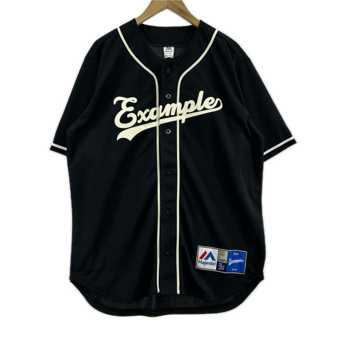 半袖シャツ MAJESTIC × EXAMPLE BB SHIRTS L ブラック