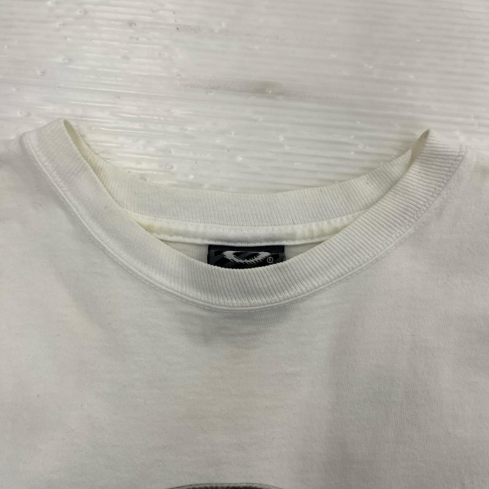 半袖Tシャツ OAKLEY USA製 SOFTWARE期 バックスカル 白 (S) S ホワイト