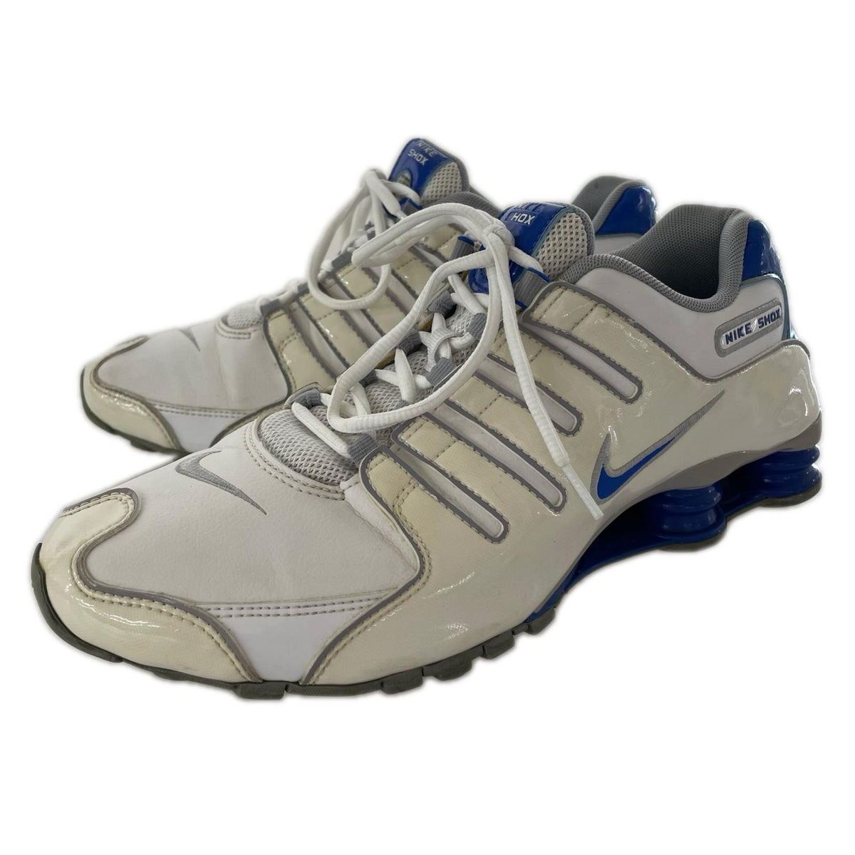 スニーカー Nike Shox NZ 378341-140 白×青 (28) 28cm (US10 UK9 1/2 EU46) ホワイト