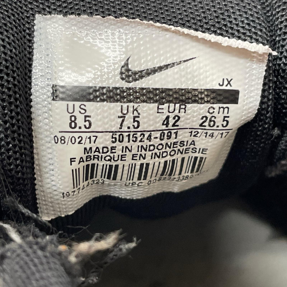 スニーカー NIKE Nike Shox NZ EU 501524-091 黒 (26.5) 26.5cm (US8 1/2 UK8 EU43) ブラック