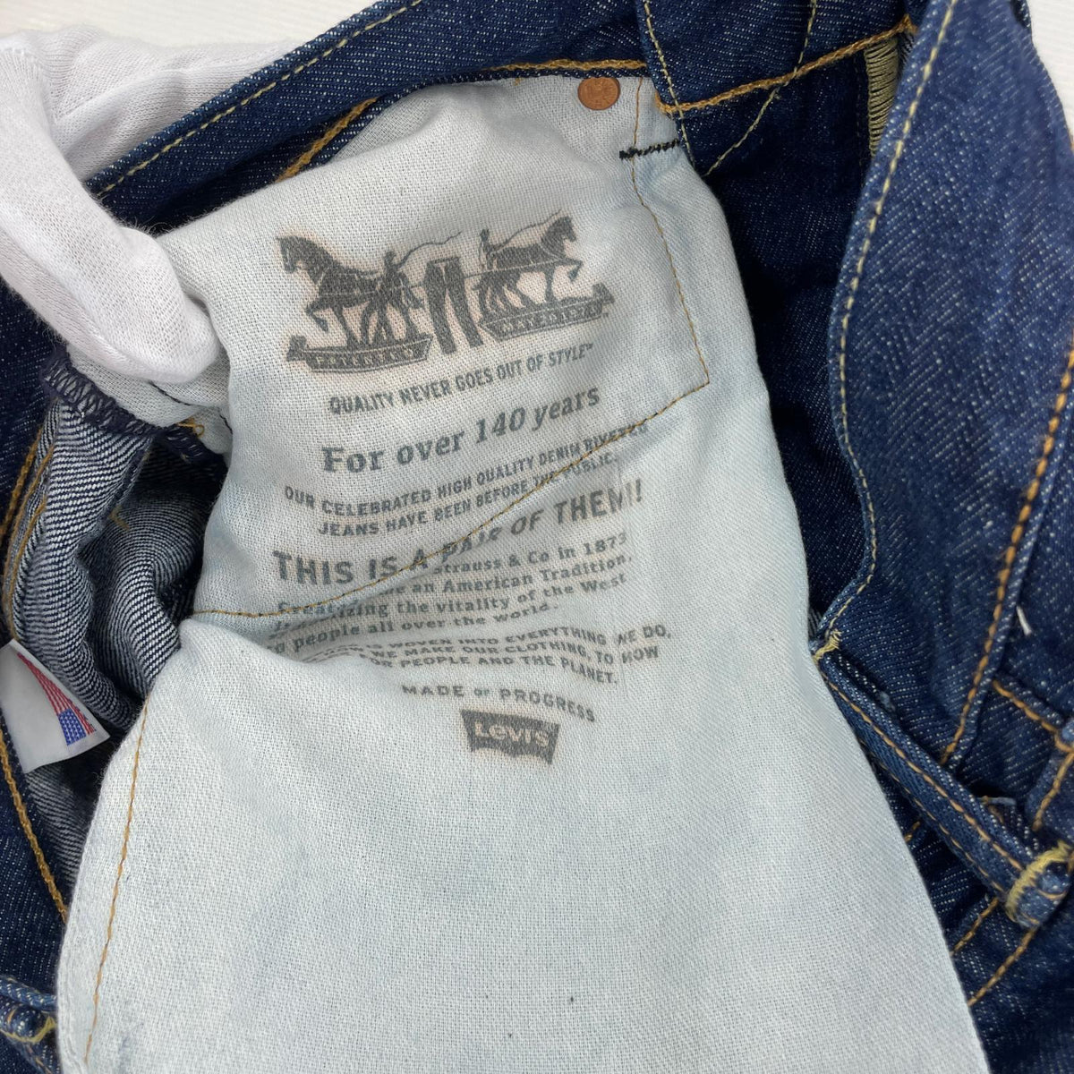 デニムパンツ 505 USA製 LEVIS PREMIUM (W28 L34) 28 ネイビー