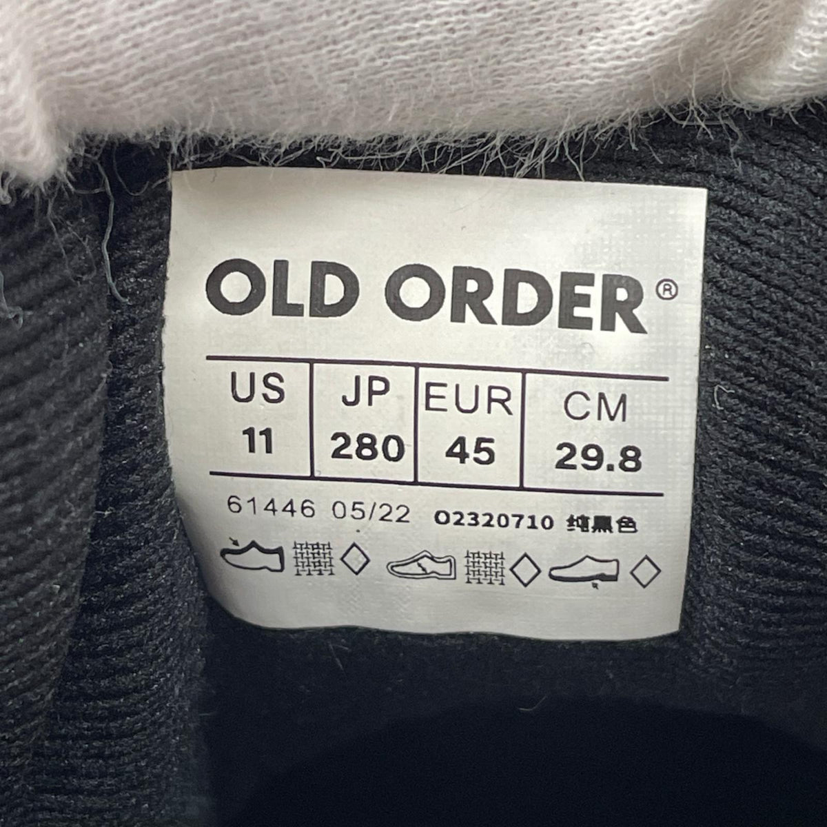 スニーカー OLD ORDER Turbo GT BLK 45 28cm (US10 UK9 1/2 EU46) ブラック