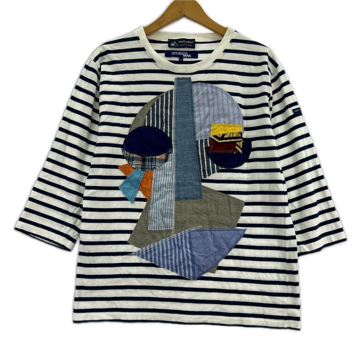 長袖Tシャツ ×SAINT JAMES ボーダー パッチワーク S S