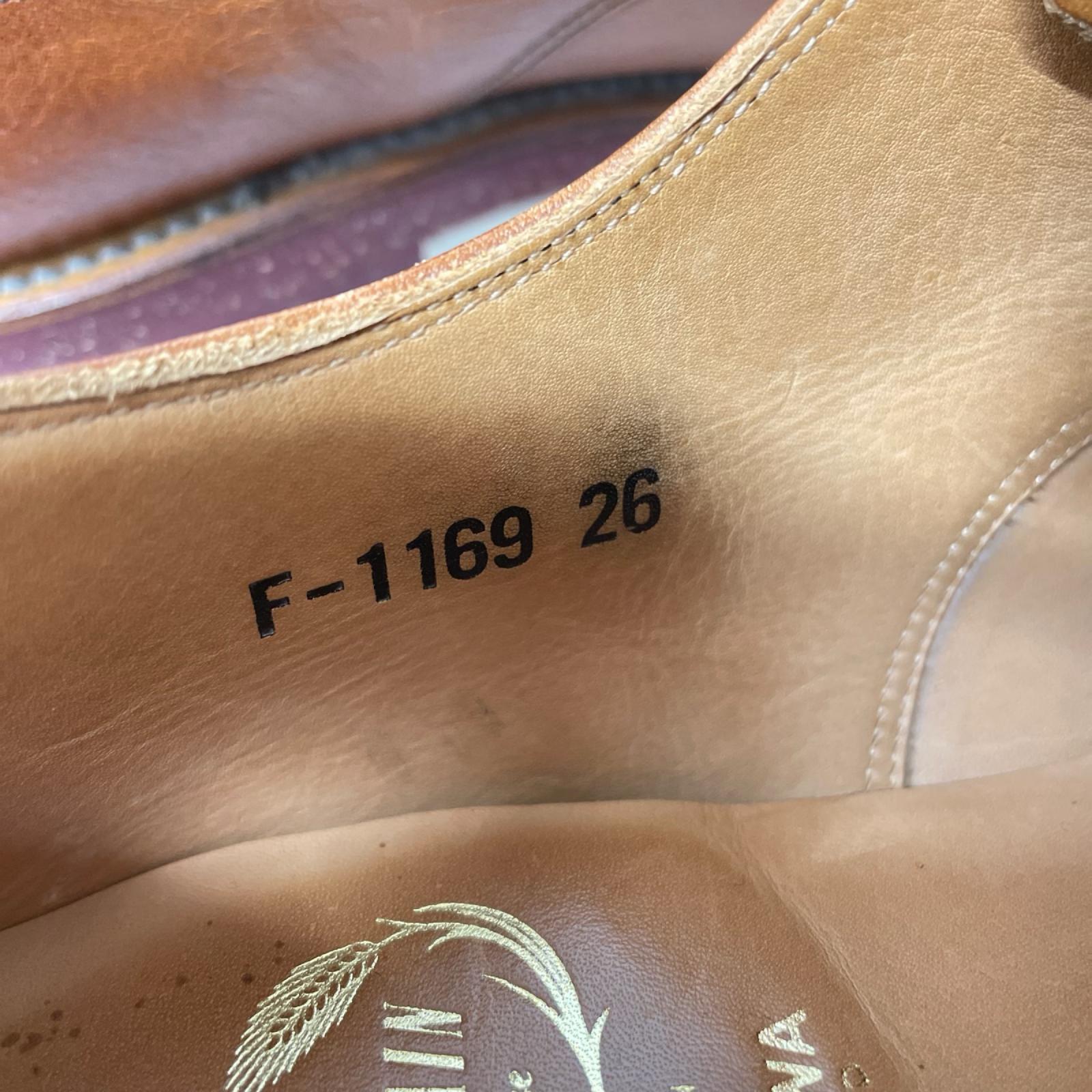 シューズ Uチップ ドレスシューズ F-1169 茶 (26㎝) 26cm (US8 UK7 1/2 EU42) ブラウン