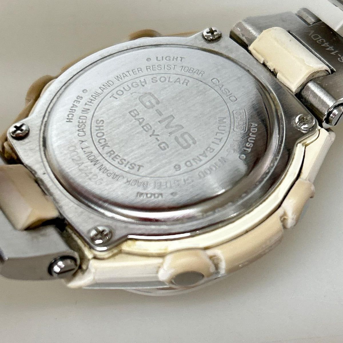 腕時計 CASIO 電波ソーラー ホワイト