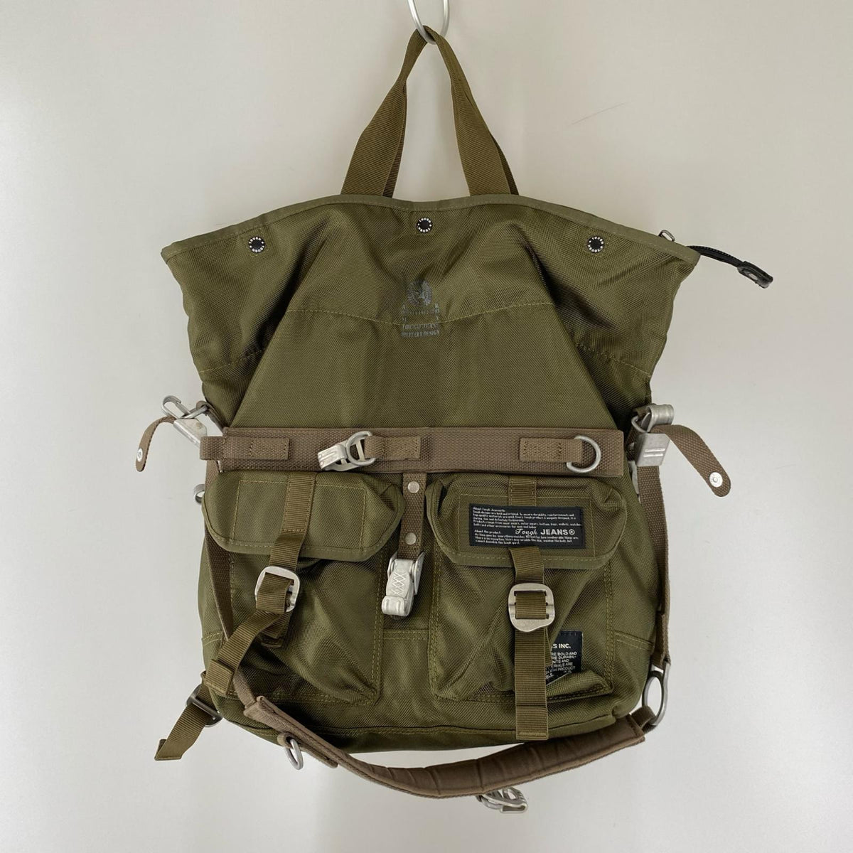 ショルダーバッグ tough jeansmith 2WAY ミリタリー カーキ