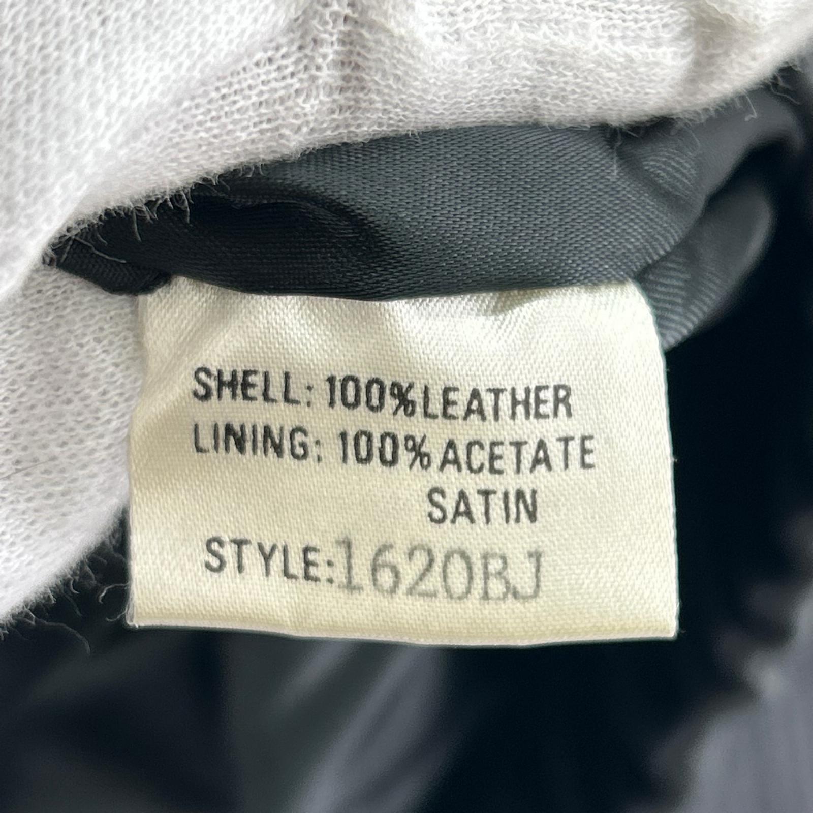 レザージャケット Robert Comstock Sherling Collar Leather Jacket L BLK L ブラック