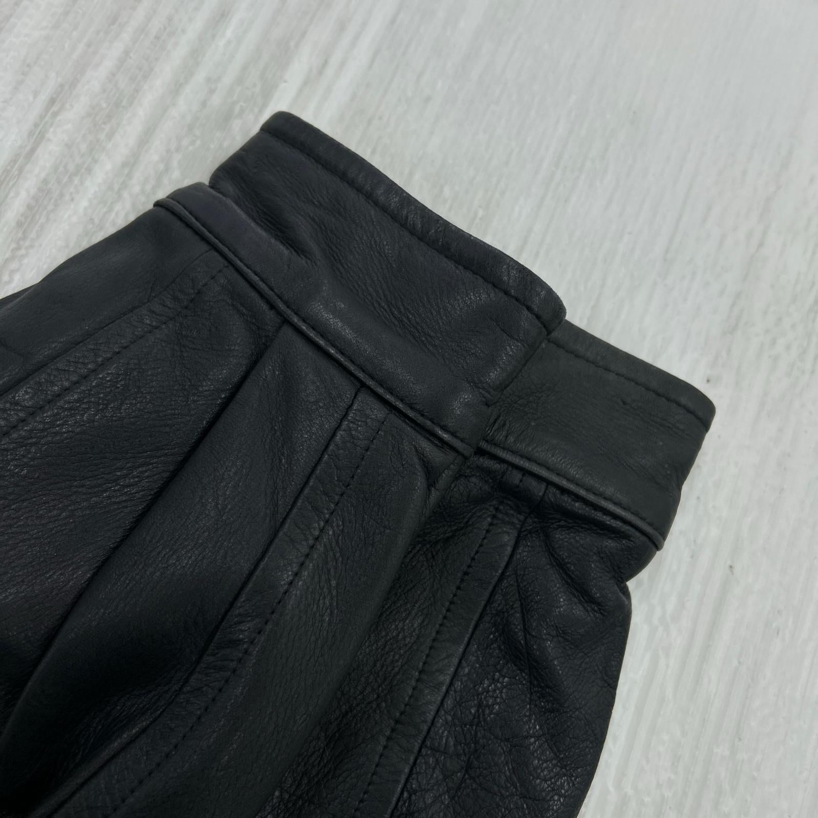 レザージャケット Robert Comstock Sherling Collar Leather Jacket L BLK L ブラック