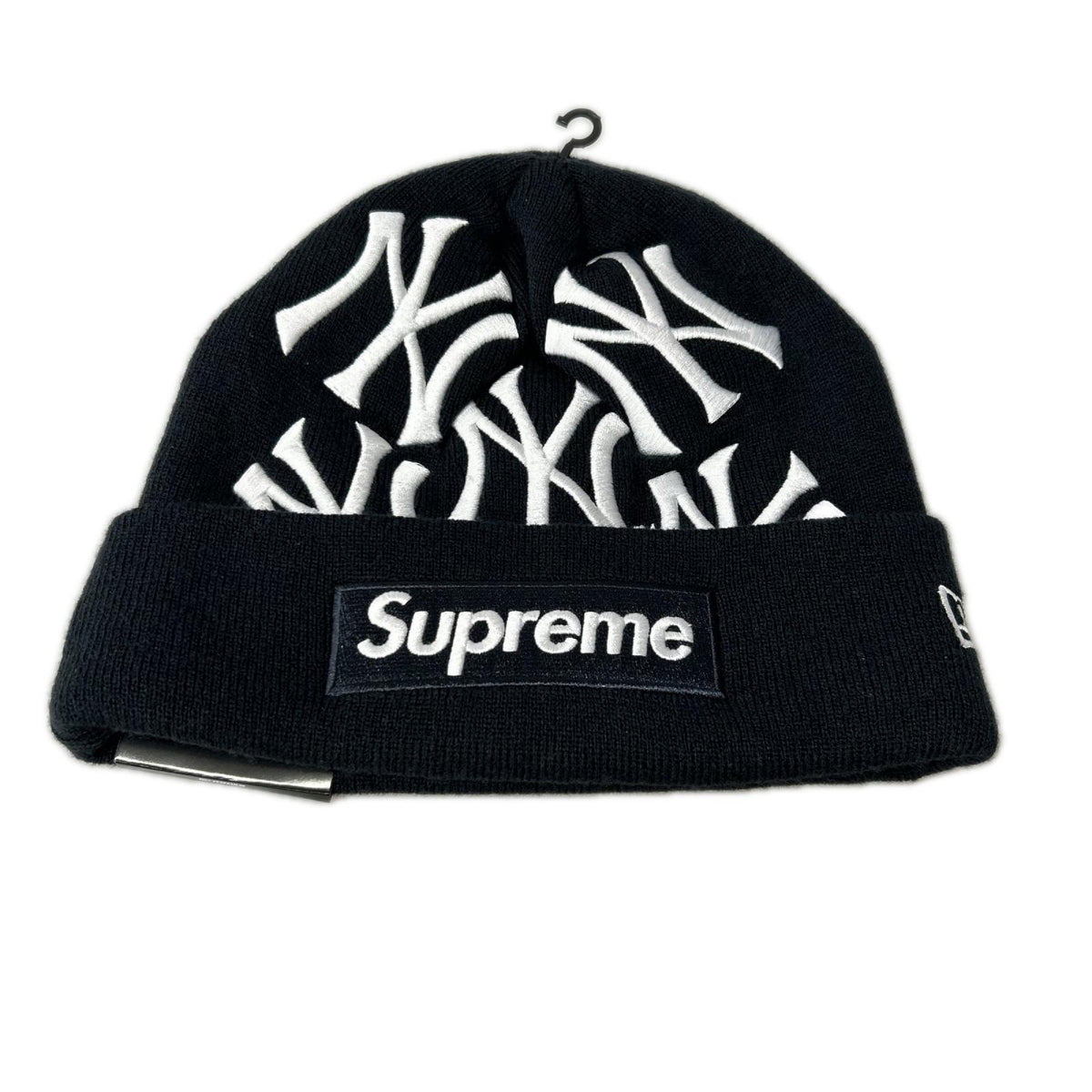 ニットキャップ 21AW New York Yankees Box Logo BEANIE ブラック