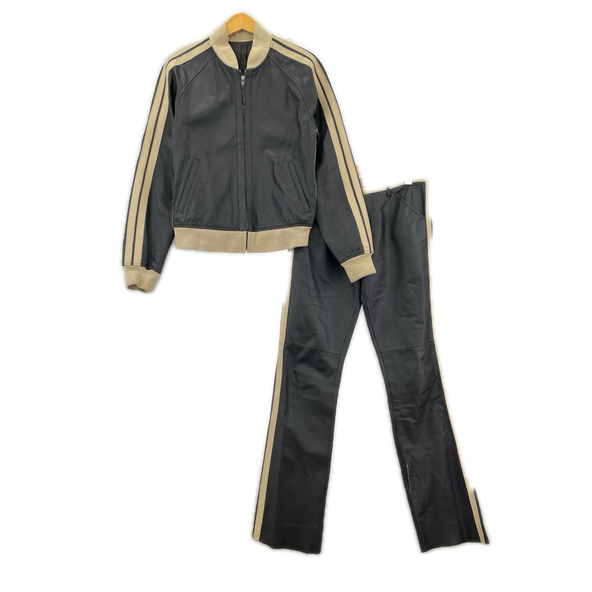 レザージャケット JEAN-PAUL GAULTIER レザーセットアップ ブラック