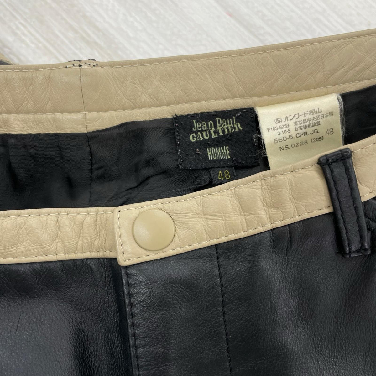 レザージャケット JEAN-PAUL GAULTIER レザーセットアップ ブラック