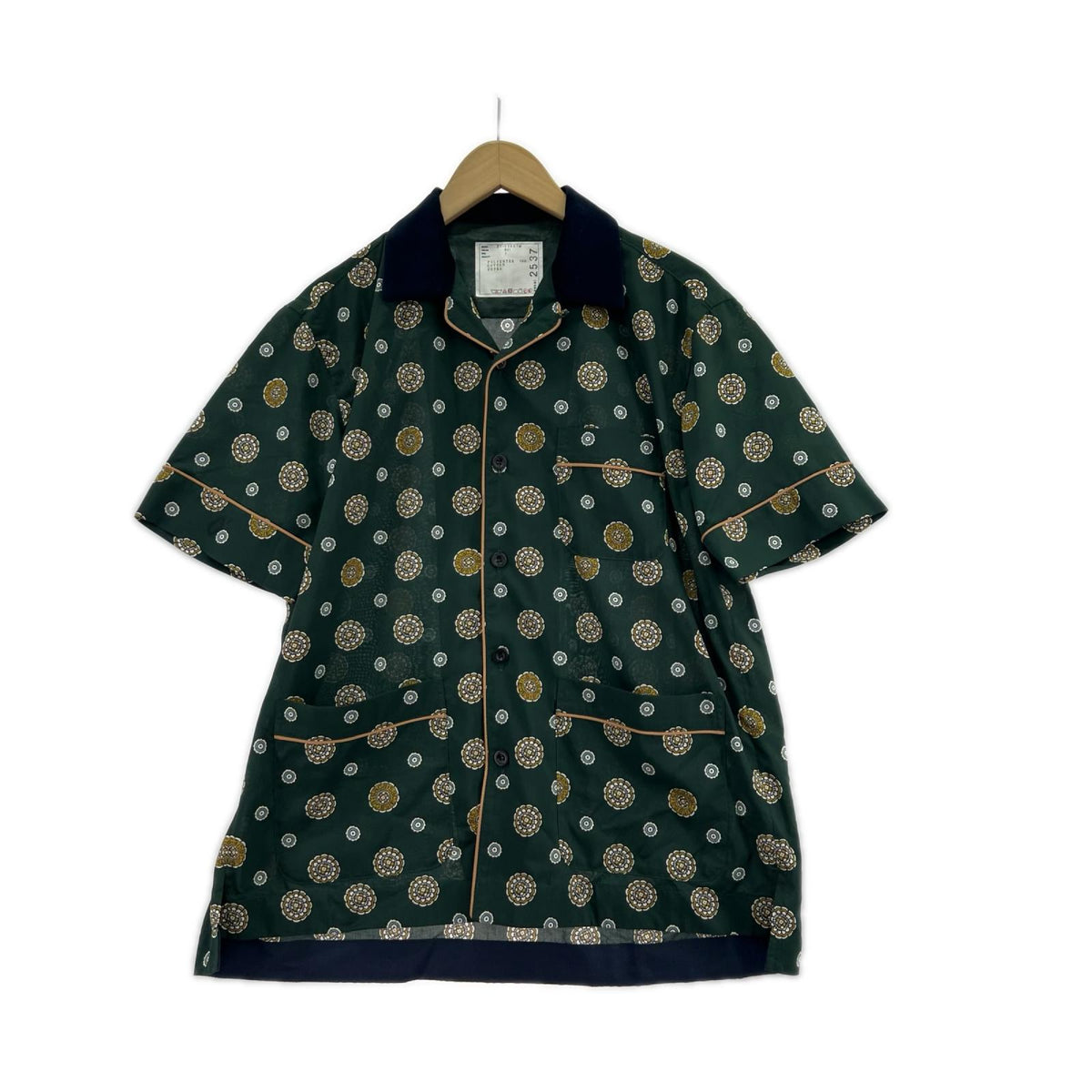 半袖シャツ 21SS Komon Print Shirt 緑 (1) 1 グリーン