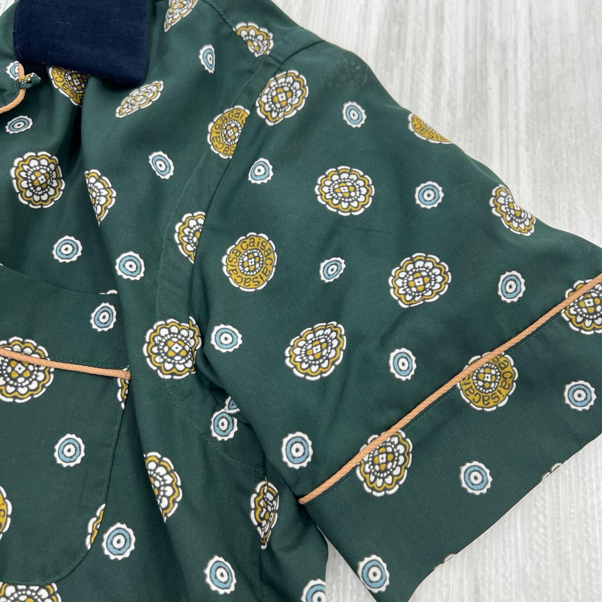 半袖シャツ 21SS Komon Print Shirt 緑 (1) 1 グリーン