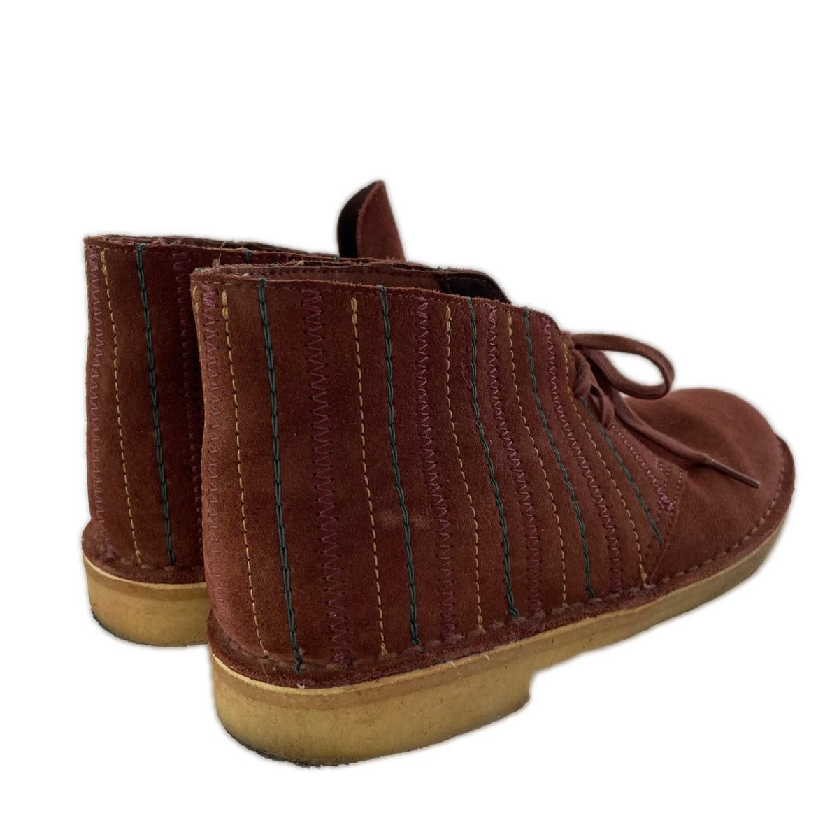 ブーツ Clarks ステッチデザインデザートブーツ 茶 (25.5) ブラウン