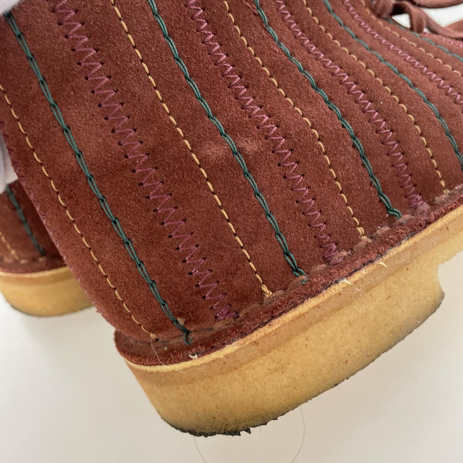 ブーツ Clarks ステッチデザインデザートブーツ 茶 (25.5) ブラウン