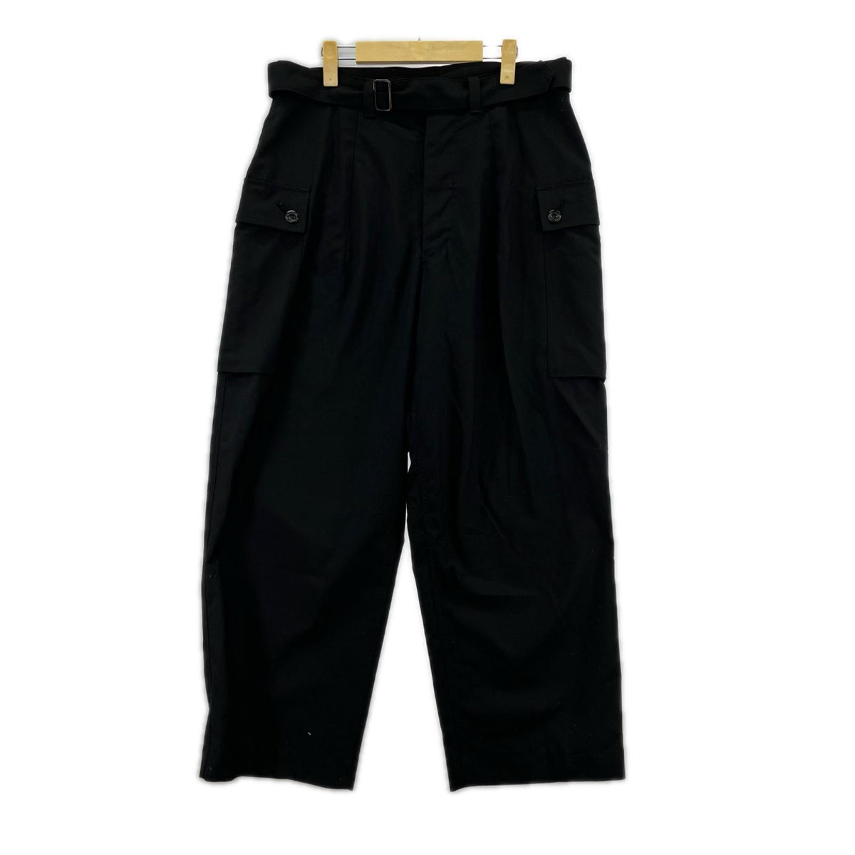 パンツ ハイカウントポプリン ベルテッドカーゴパンツ M ブラック