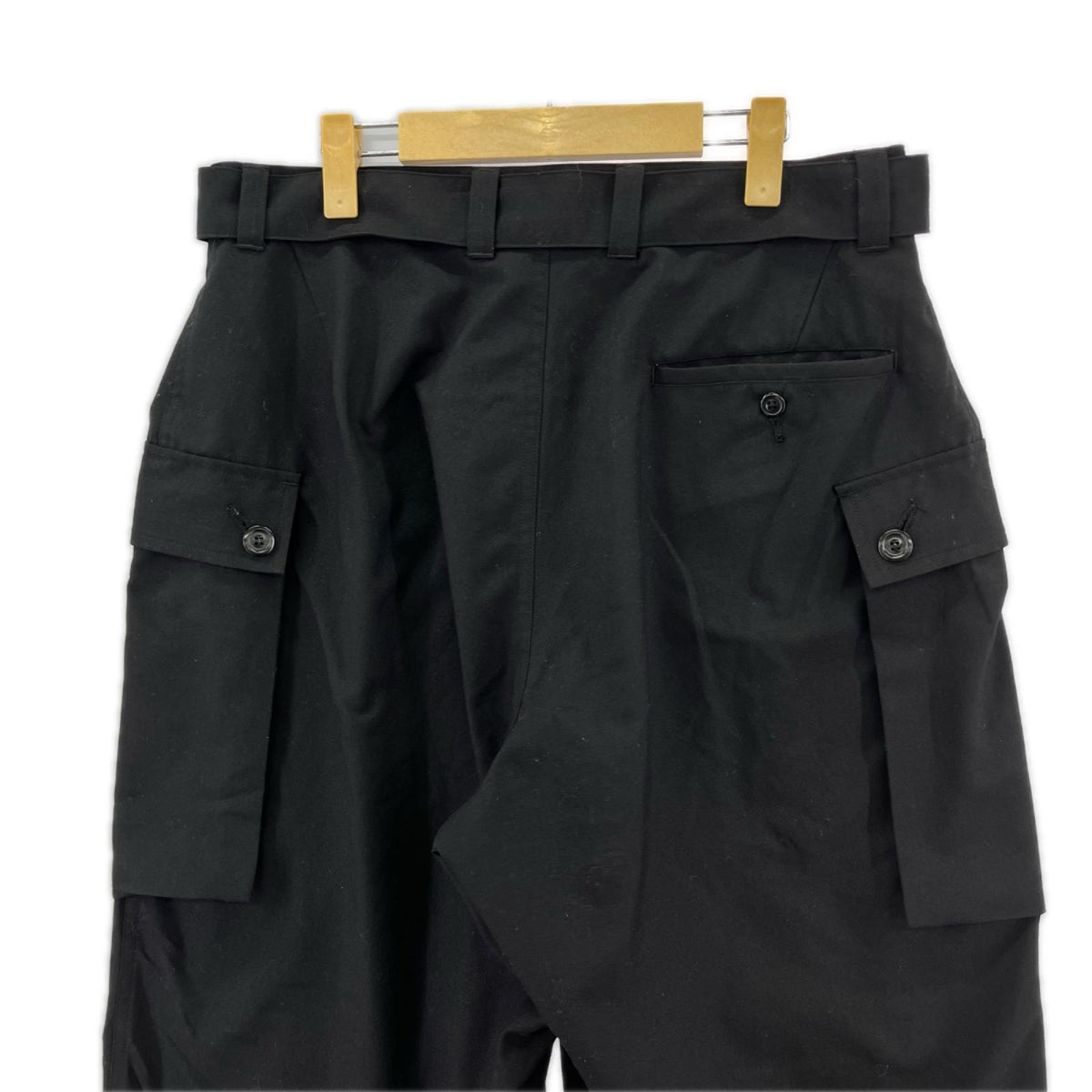 パンツ ハイカウントポプリン ベルテッドカーゴパンツ M ブラック