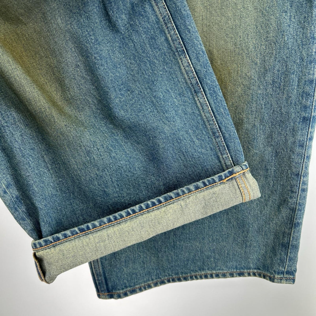 デニムパンツ order 25SS LOOSE DENIM HALF PANTS VINTAGE M ブルー