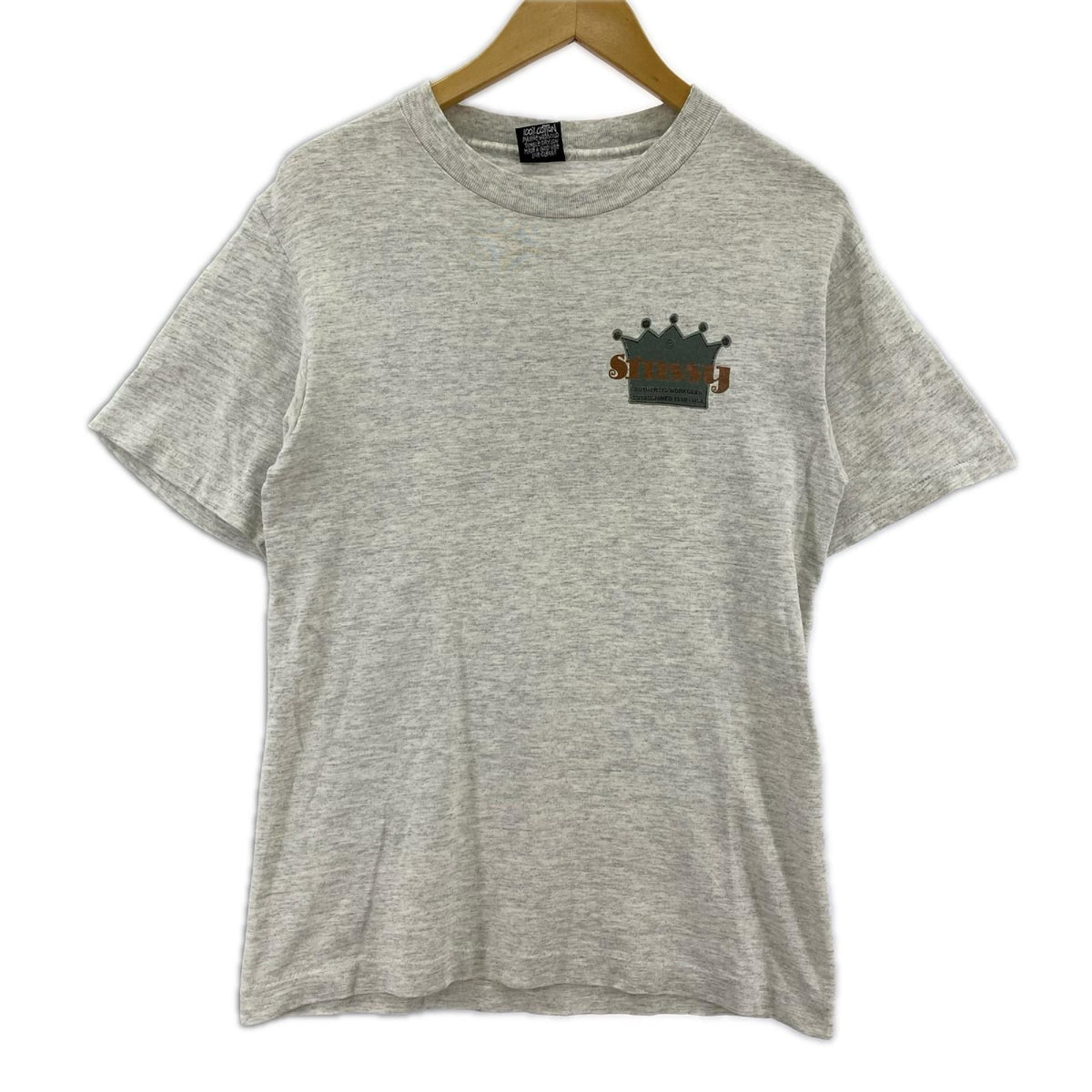 半袖Tシャツ 80S~ オールドSTUSSY 王冠ロゴ S グレー
