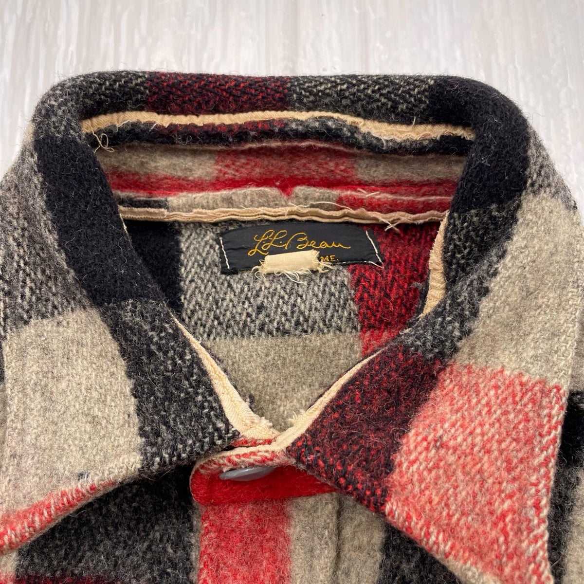 長袖シャツ 50s ウール バッファローチェック