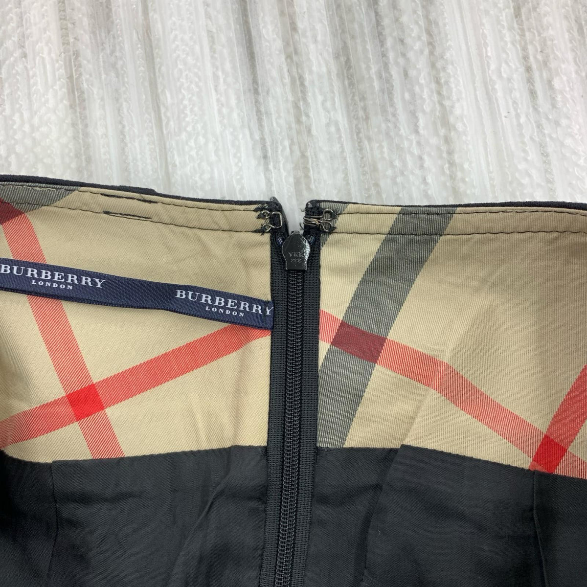 スカート BURBERRY LONDON Wool Pleatsskirt 40 BLK 40 ブラック