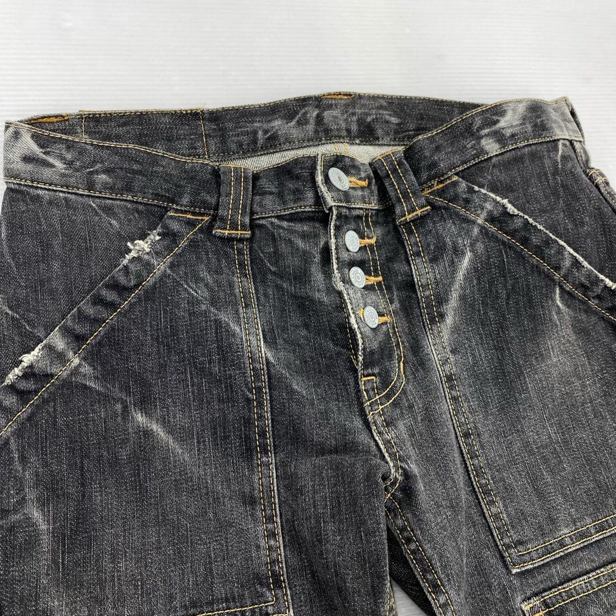 デニムパンツ ブラックデニム size:M KINKY フレア M ブラック