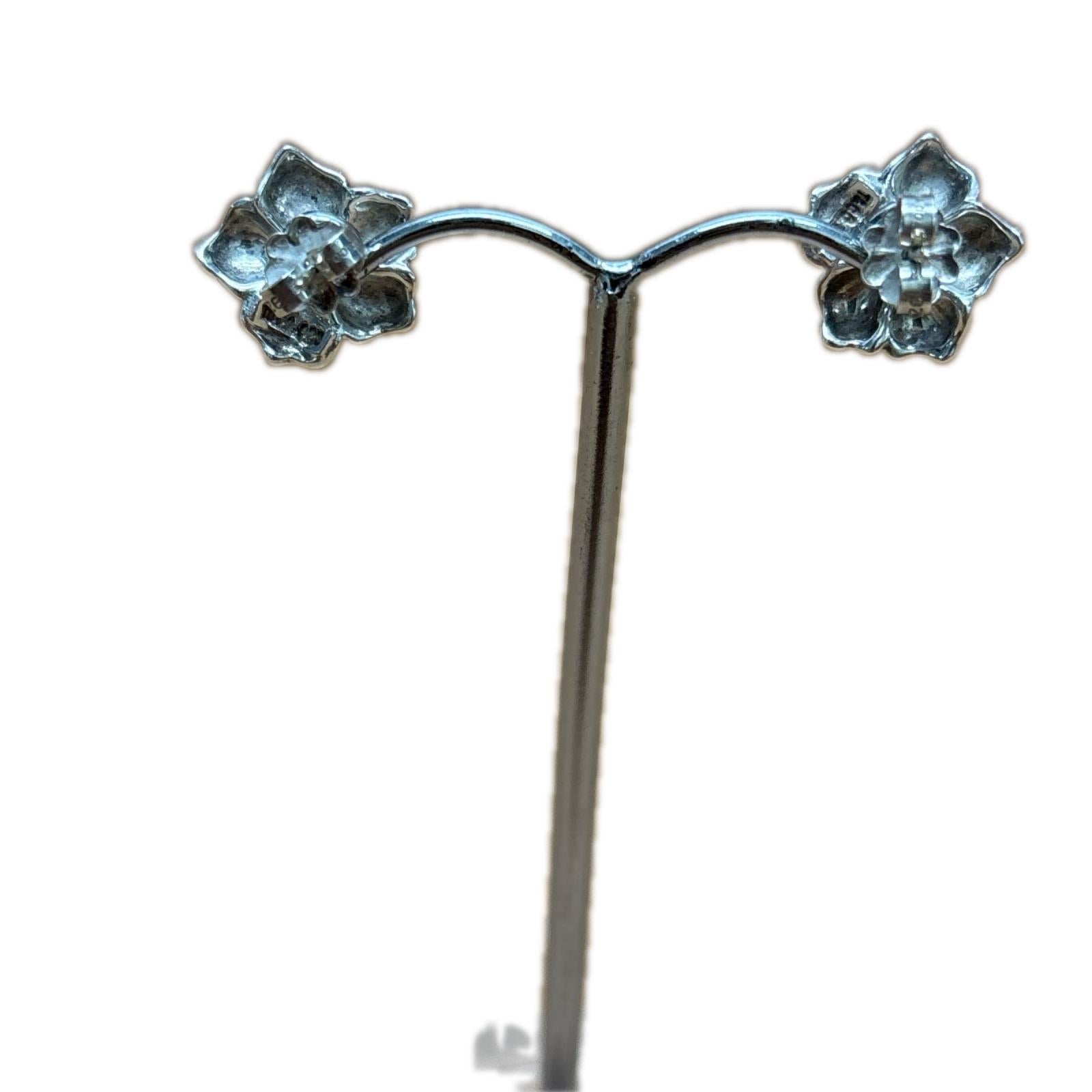 花 パール ピアス シルバー925