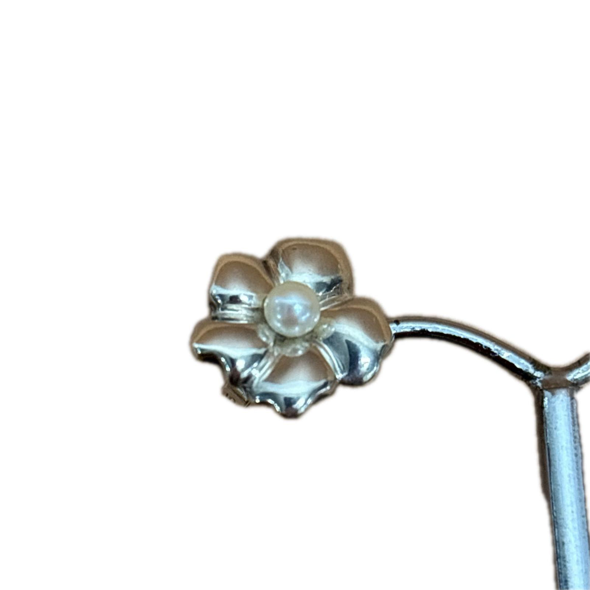 花 パール ピアス シルバー925