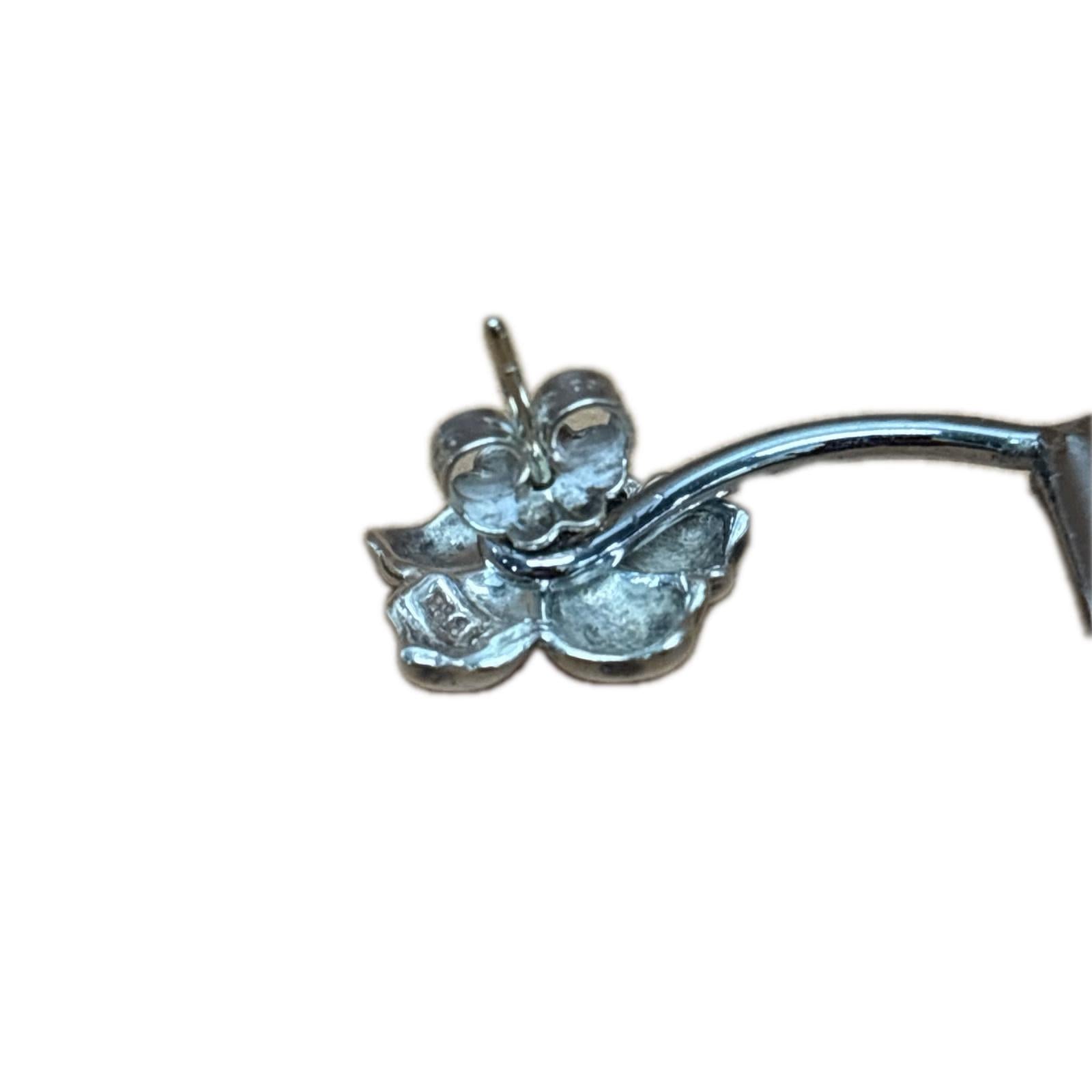 花 パール ピアス シルバー925