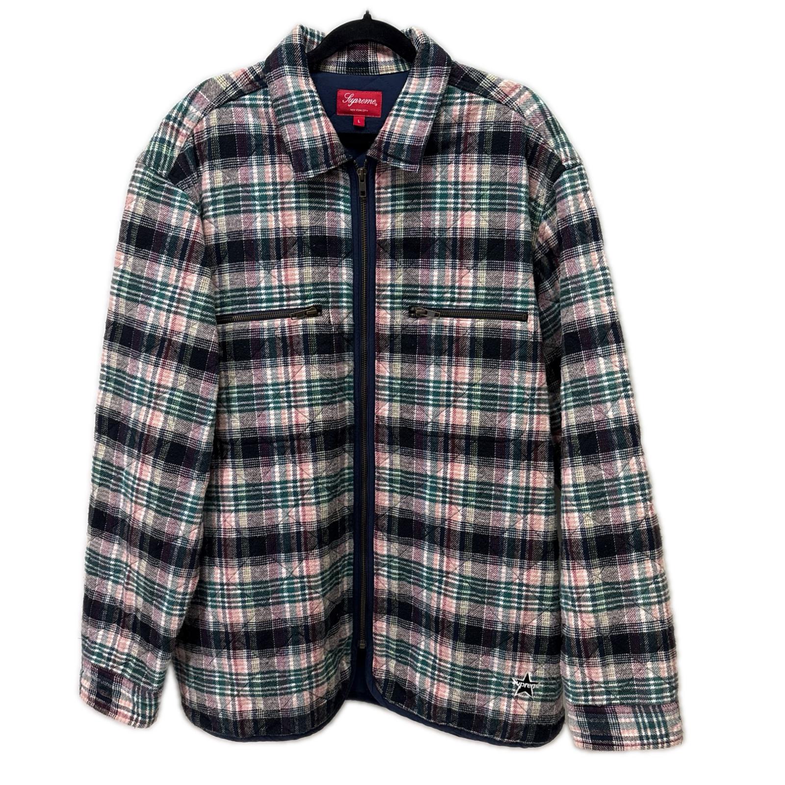 ナイロンジャケット 19FW/Quikted Plaid Zip Up Shirt L マルチカラー