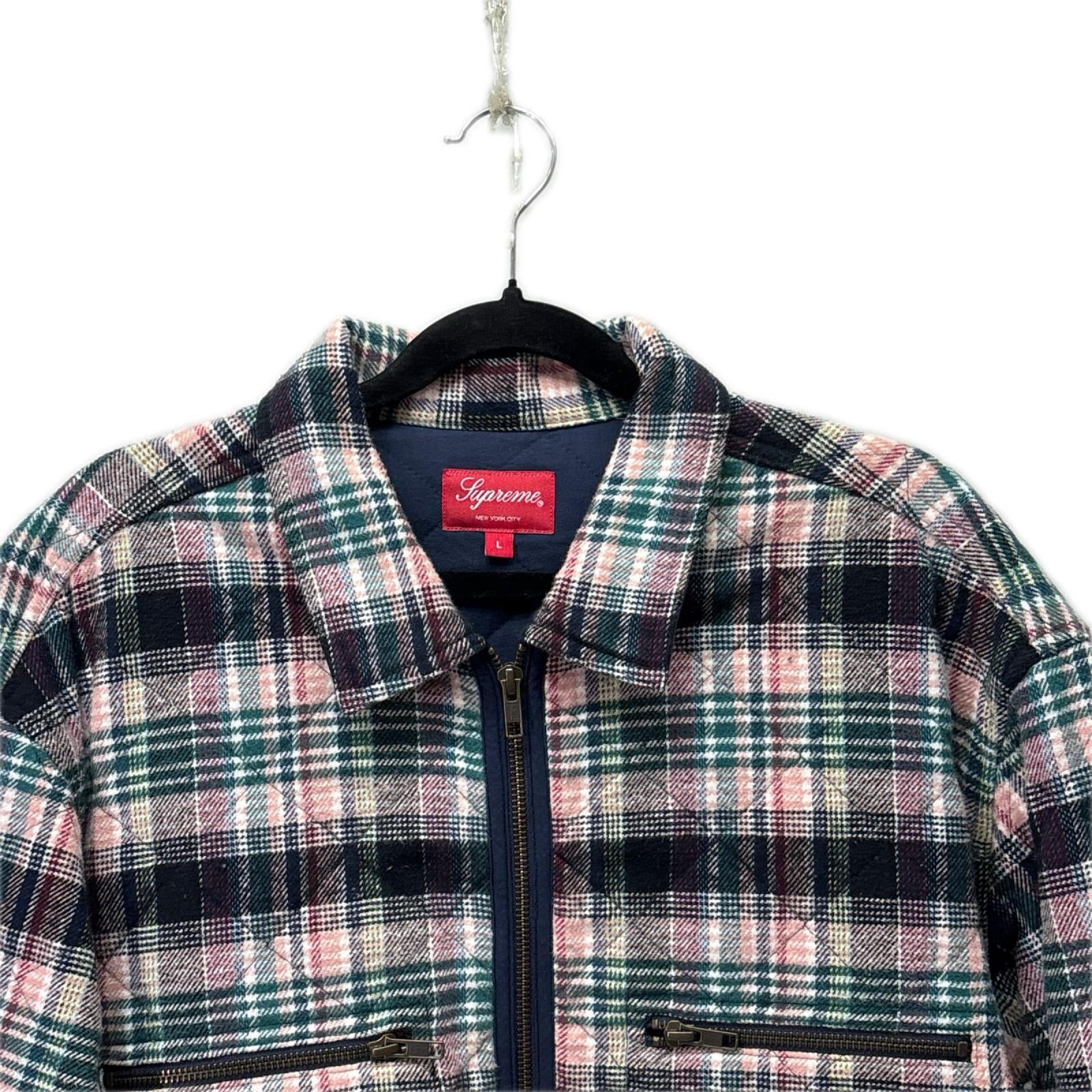 ナイロンジャケット 19FW/Quikted Plaid Zip Up Shirt L マルチカラー