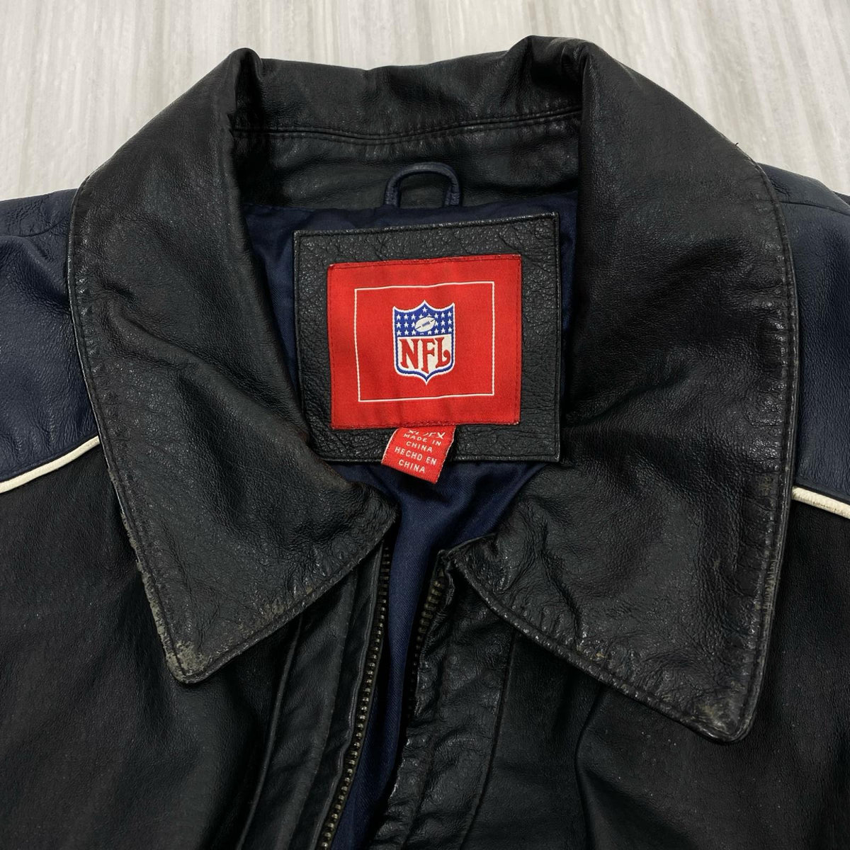 レザージャケット NFL ダラス・カウボーイズ SUPER BOWL レザースタジャン ブラック