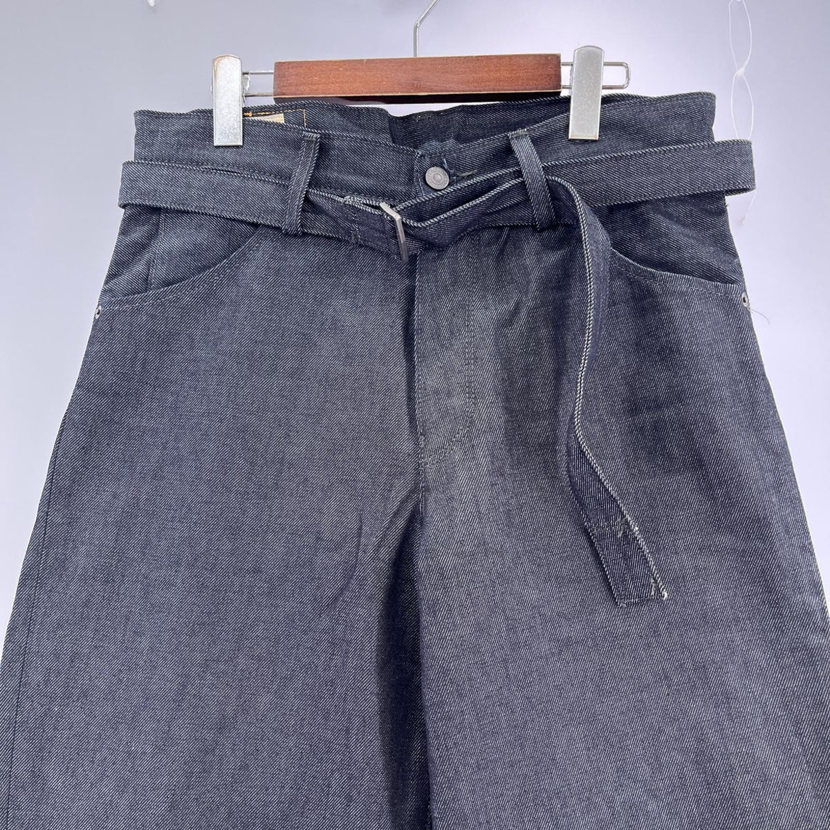 デニムパンツ EDIFICE別注 BAGGY TWISTED BELTED DENIM -30