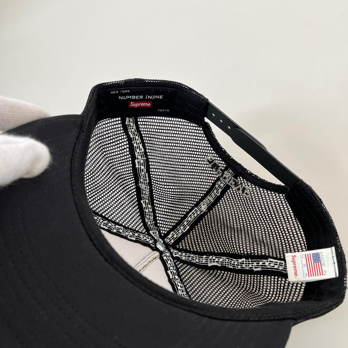 キャップ ×NUMBER (N)INE×MICKEY Mesh Back 5-Panel ブラック