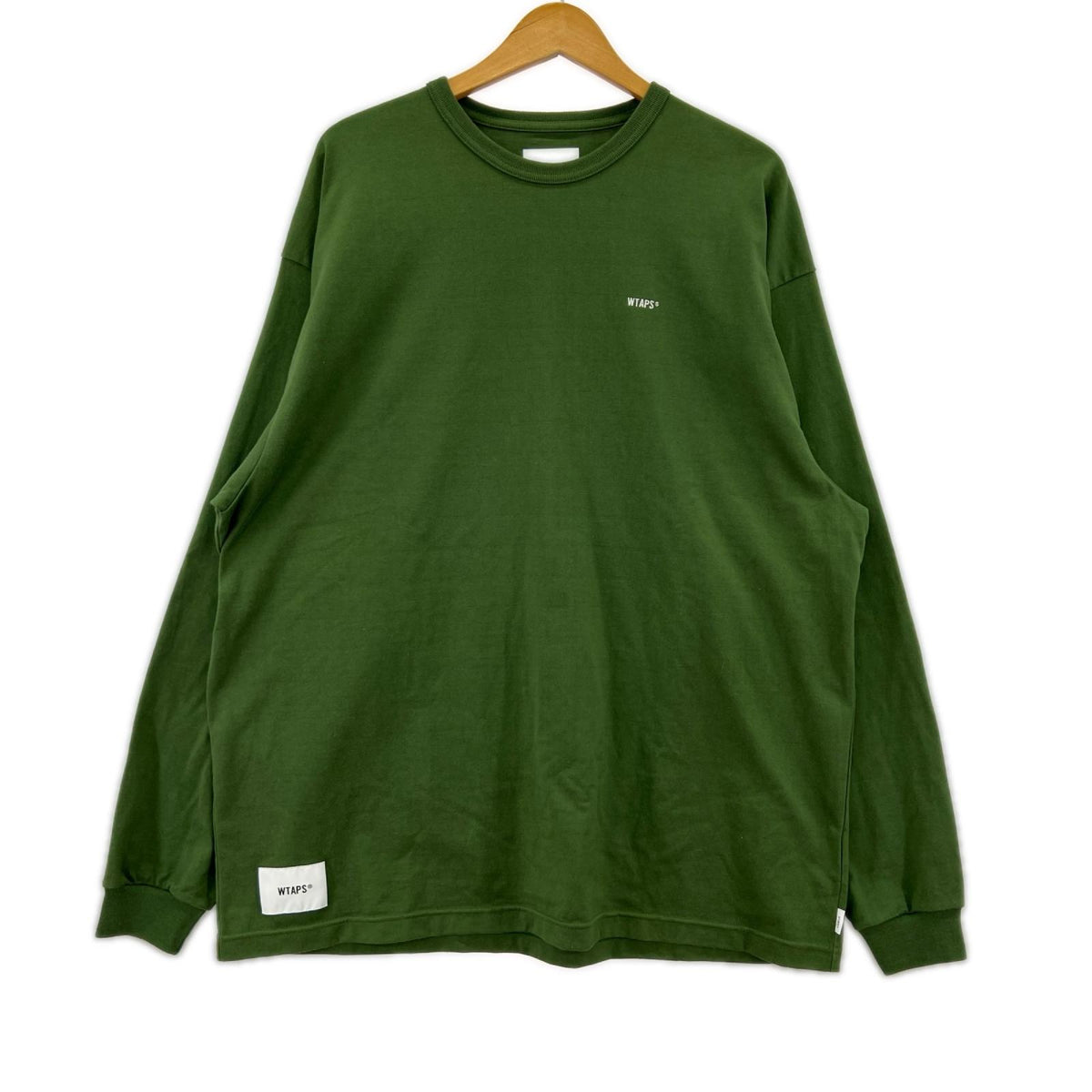 長袖Tシャツ バックプリント グリーン (04) グリーン