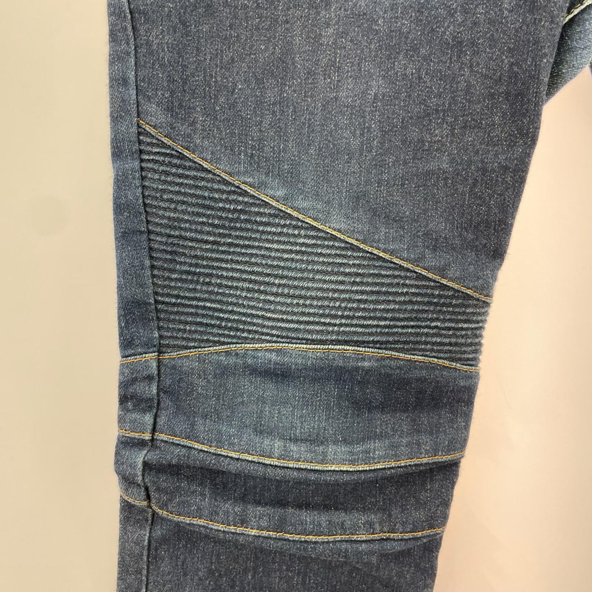 デニムパンツ BALMAIN バイカーデニムパンツ 青 32