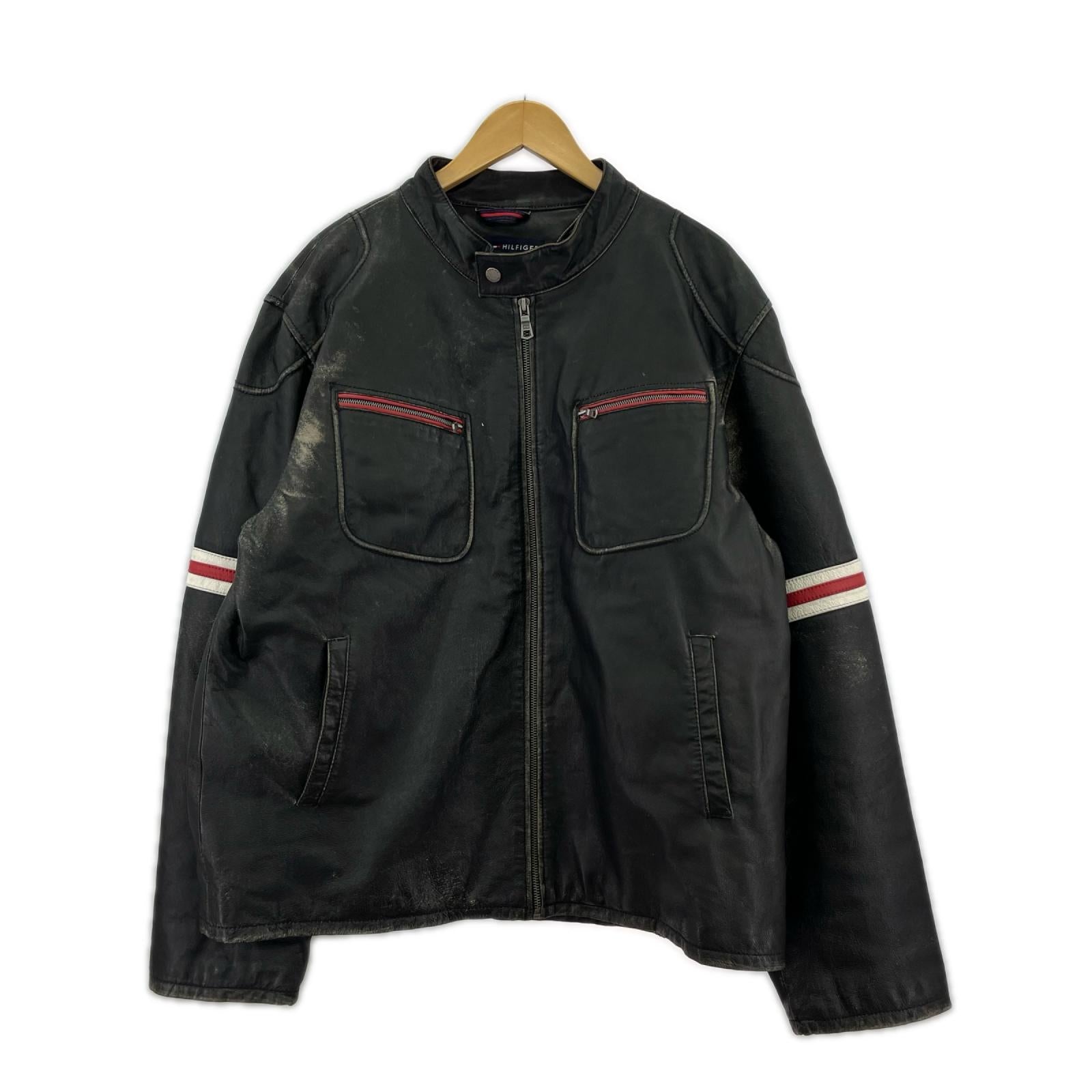 ジャケット WILSONS LEATHER製 シングルライダースジャケット BLK (XL) グッドエイジング ブラック