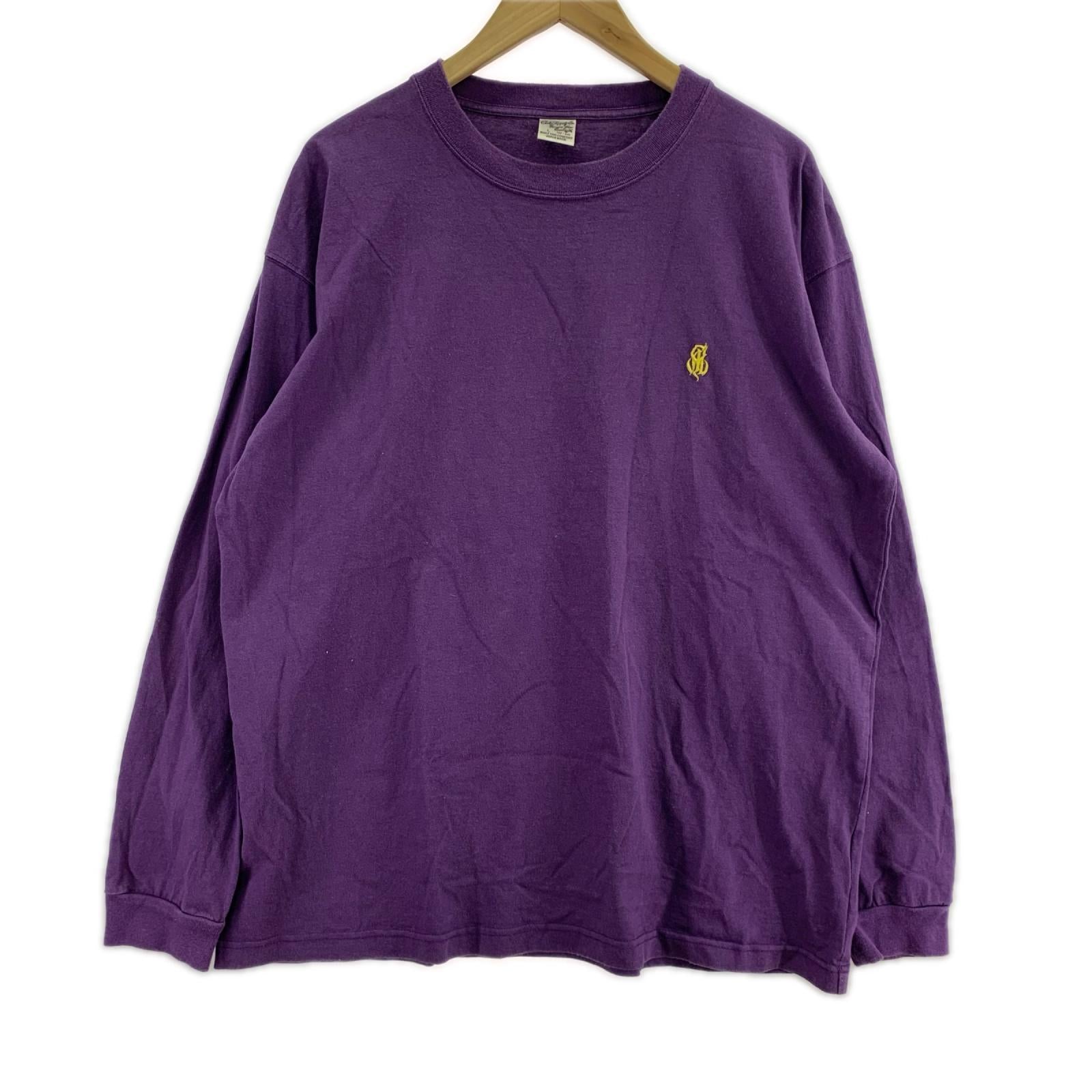 長袖Tシャツ CALEE VINTAGE TYPE NT LOGO L/S TEE L PPL L パープル