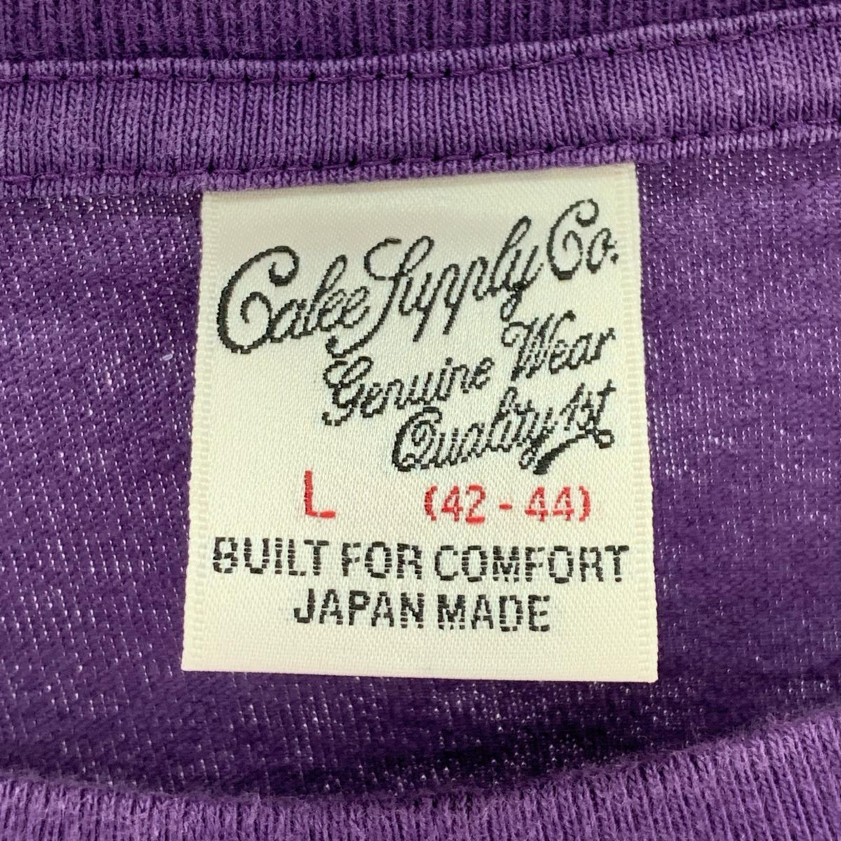 長袖Tシャツ CALEE VINTAGE TYPE NT LOGO L/S TEE L PPL L パープル