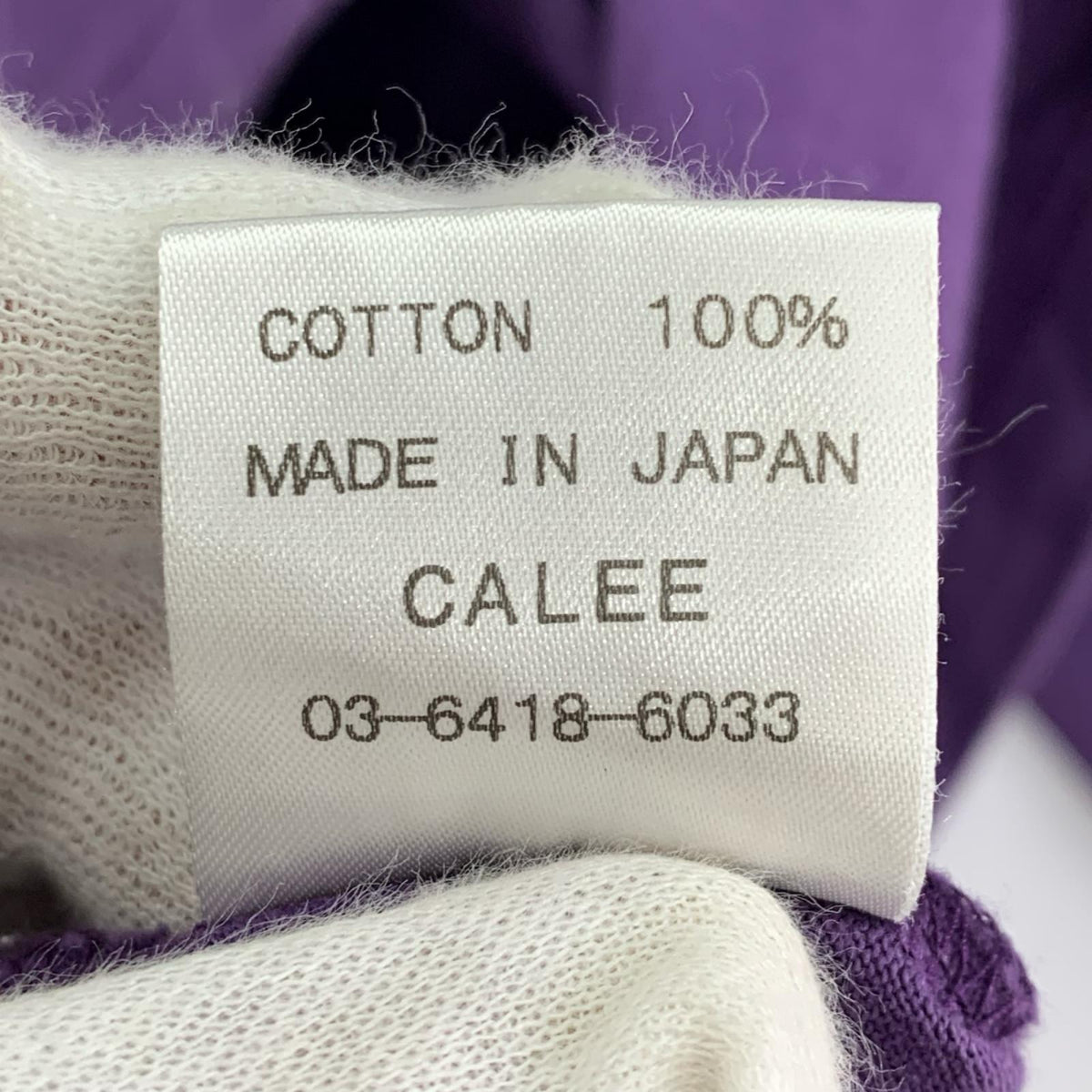 長袖Tシャツ CALEE VINTAGE TYPE NT LOGO L/S TEE L PPL L パープル