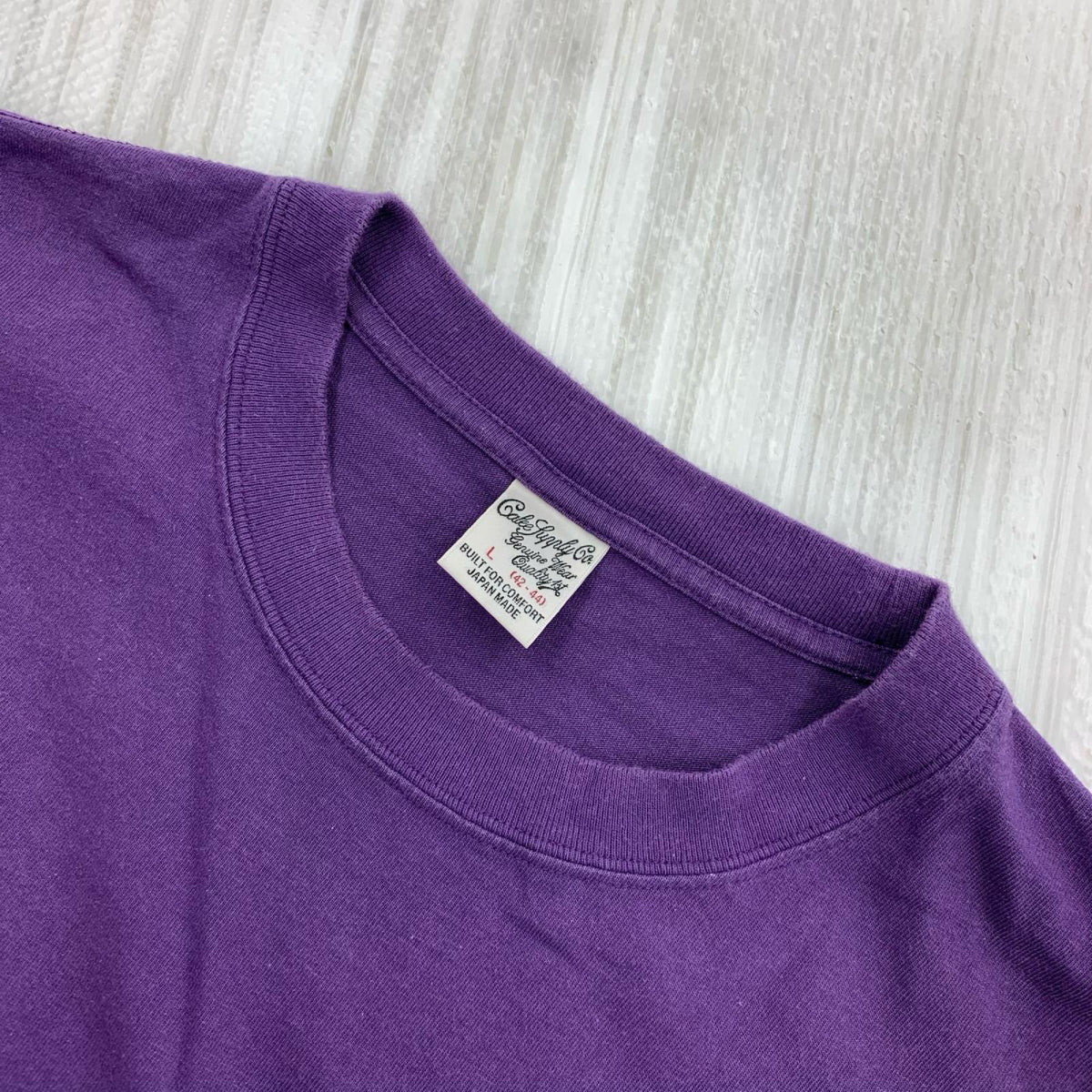 長袖Tシャツ CALEE VINTAGE TYPE NT LOGO L/S TEE L PPL L パープル