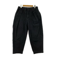 パンツ COLINA Sashiko W-tuck Pants 刺し子パンツ S 黒 S ブラック
