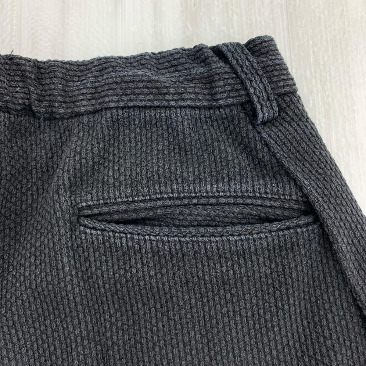 パンツ COLINA Sashiko W-tuck Pants 刺し子パンツ S 黒 S ブラック
