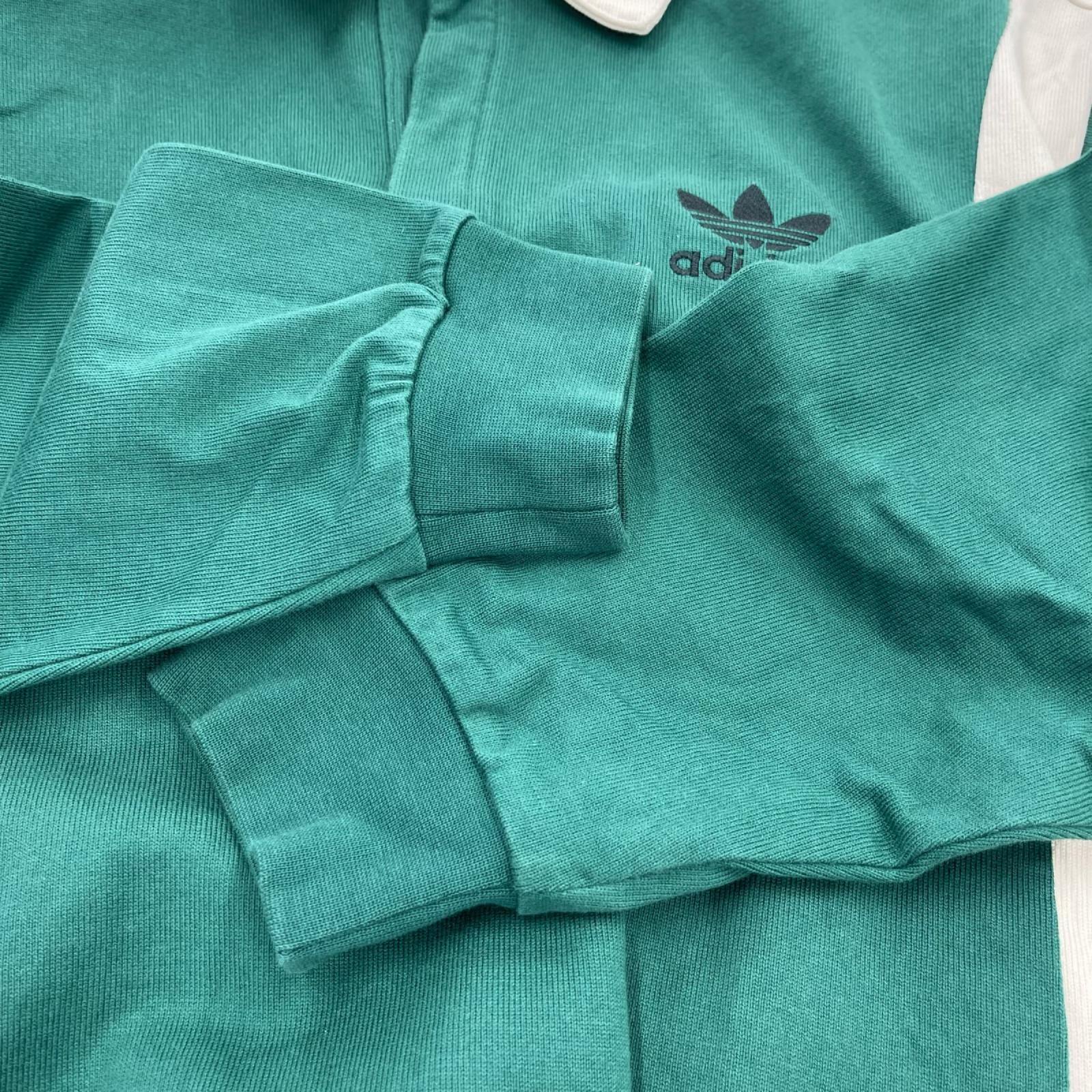 長袖Tシャツ adidas トレフォイルラガーシャツ IU0210 緑 (L) L グリーン