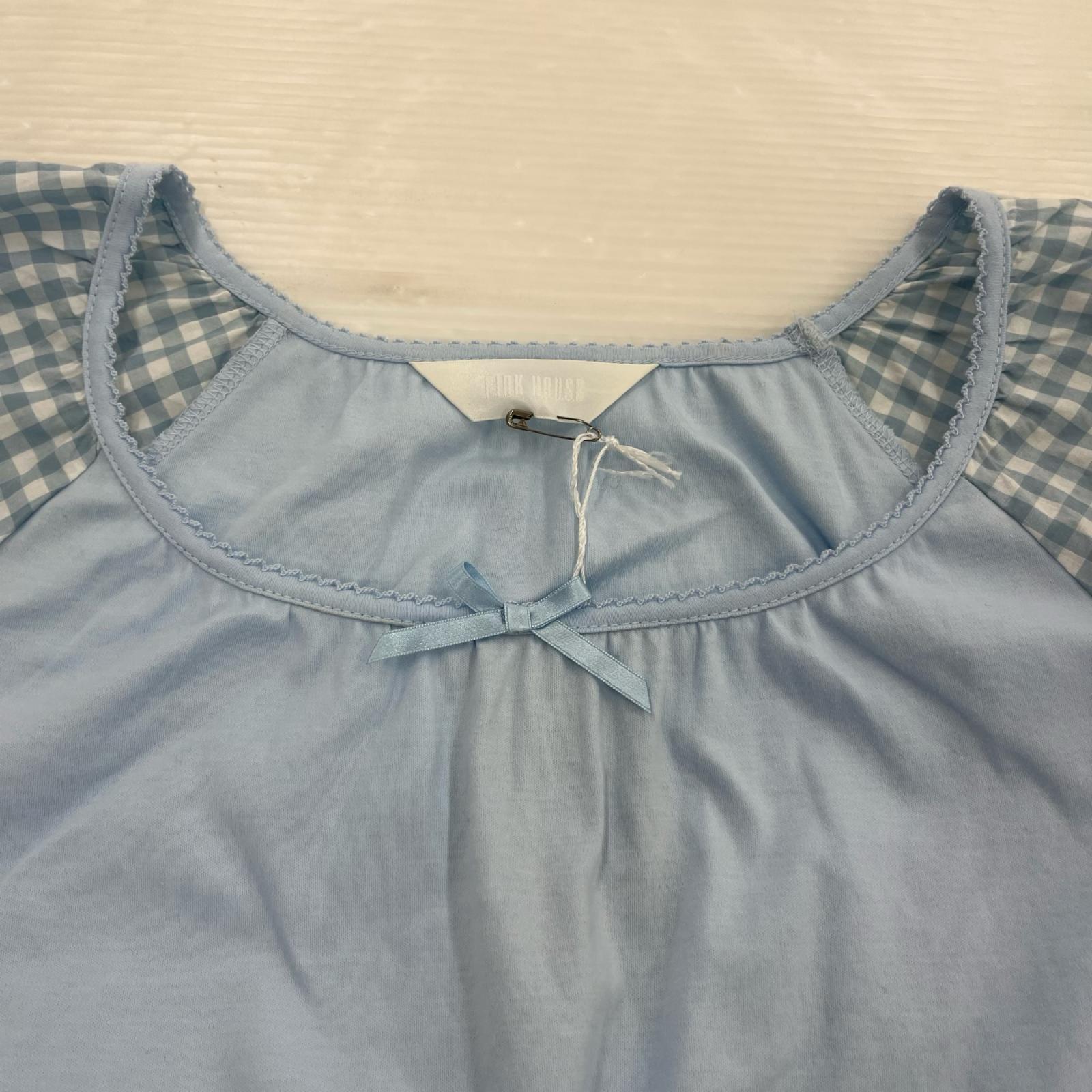 その他トップス PINK HOUSE 半袖ブラウス A2143UTS020 水色 (3) 3