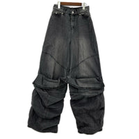 デニムパンツ フェイクブーツデニム 31251465610 黒 38 ブラック