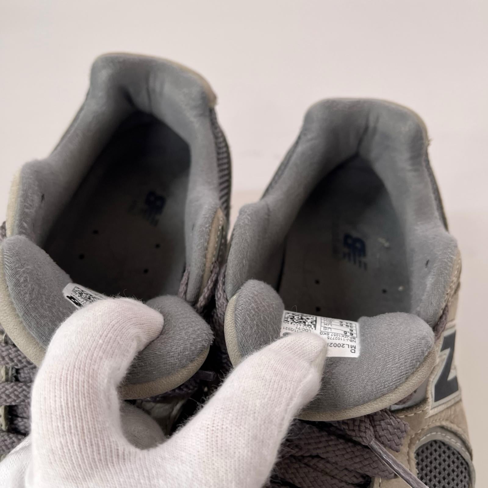 スニーカー NEW BALANCE ML2002RA カーキ (24.5) 24.5cm (US6 1/2 UK6 EU39) グレー