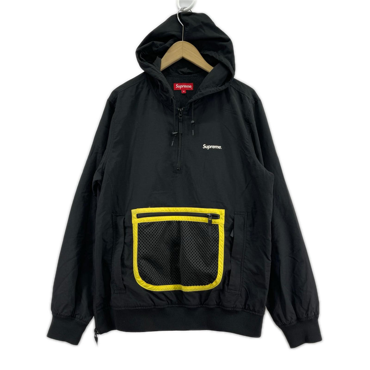 パーカー Supreme 14ss mesh pocket pullover 黒 (M) M ブラック