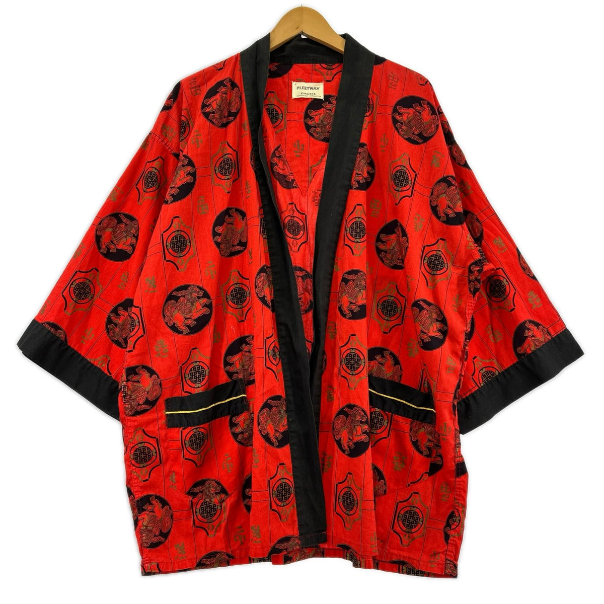 長袖シャツ ~60s PLEETWAY KIMONOJAMA 赤 レッド